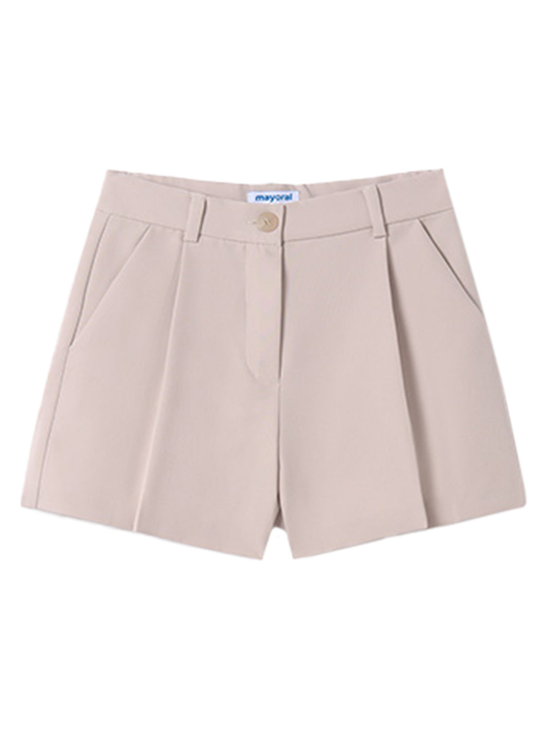 Shorts GOLDEN LIME CREPE in stein stein mit Gürtelschlaufen, Knopfverschluss, schrägen Seitentaschen und dezenter Frontfalte. Perfekt für stilvolle Alltagslooks von bellybutton.