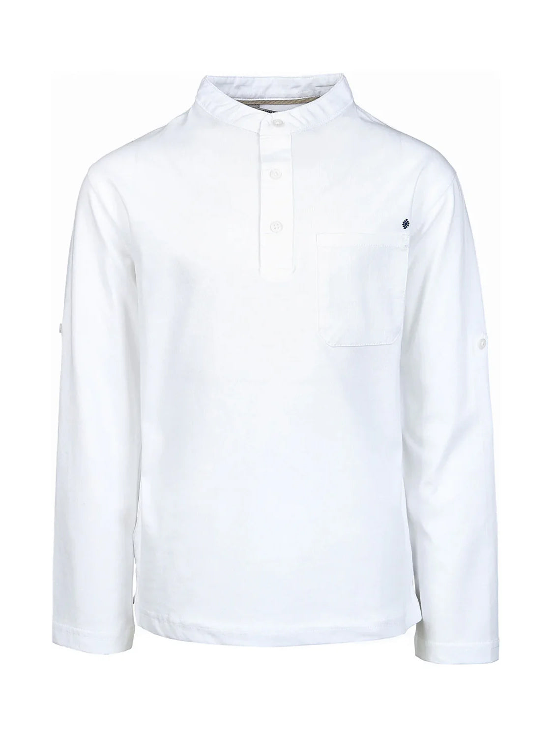 Long-sleeved polo shirt BUTTONS in white white