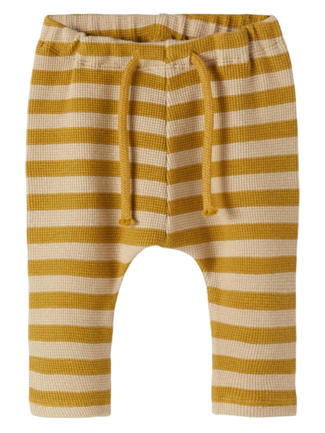 Hose Camel: Gestreifte Strickhose für Babys/Kleinkinder mit elastischem Bund und Kordelzug, ideal für bequeme Passform und stilvolles Design.
