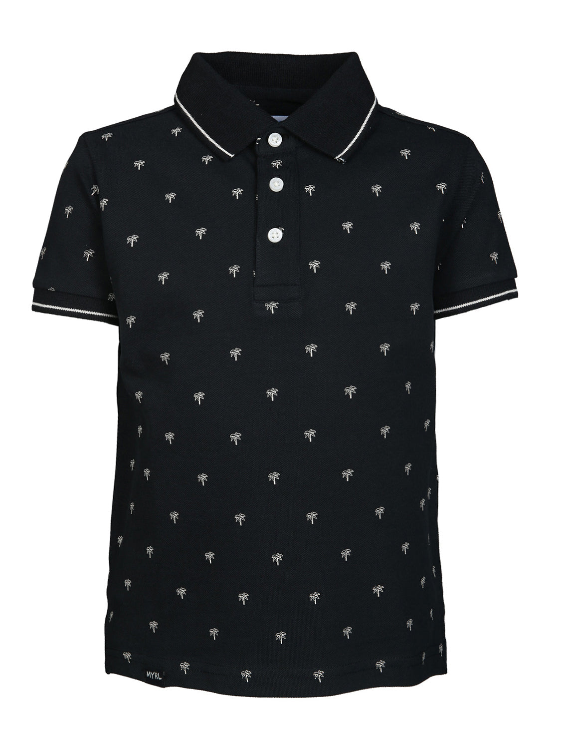 Polo shirt PALMS in black