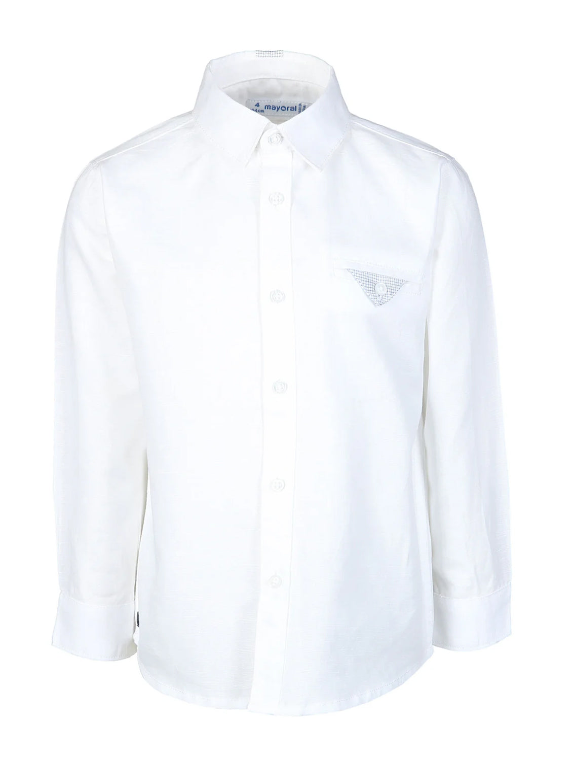Long-sleeved shirt LINEN in white white