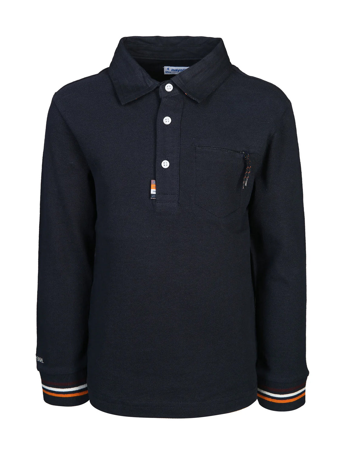 Polo shirt LS SOLID in dark navy