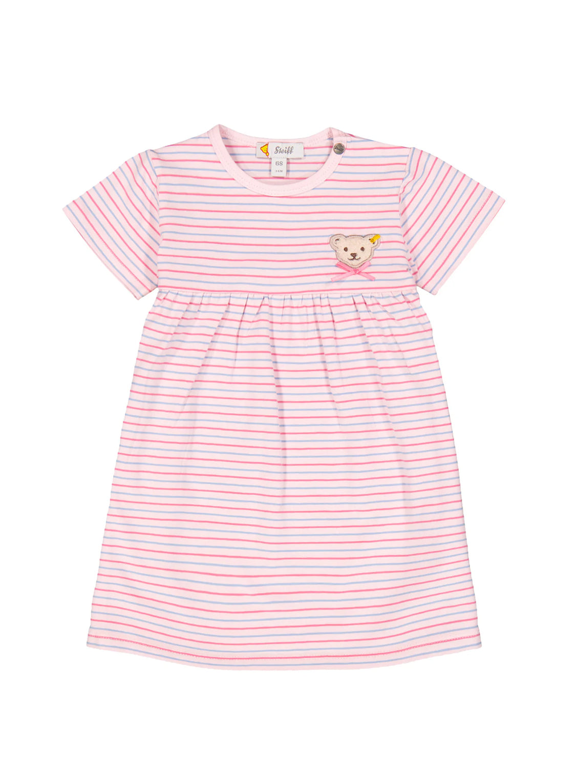 Jersey dress SPRING JOY striped in pink