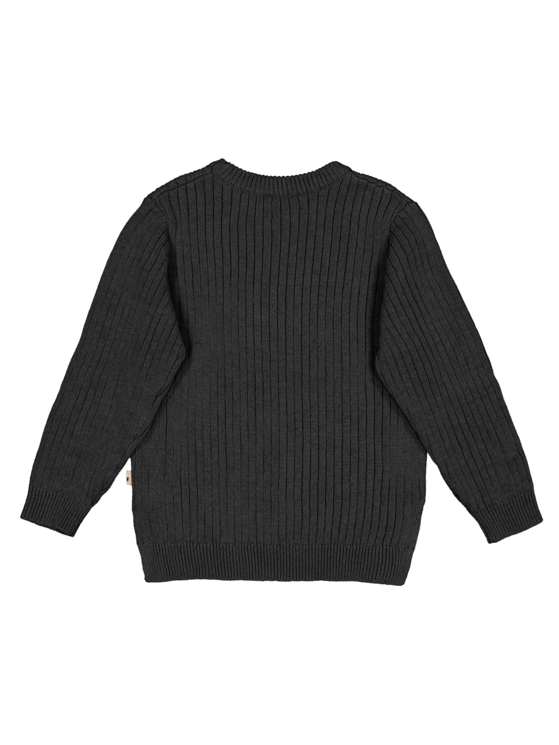 Wool knit sweater HARPER in black granite blackgranite