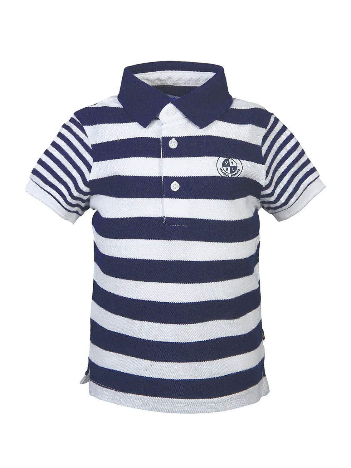 Polo shirt short STRIPES in marine marine