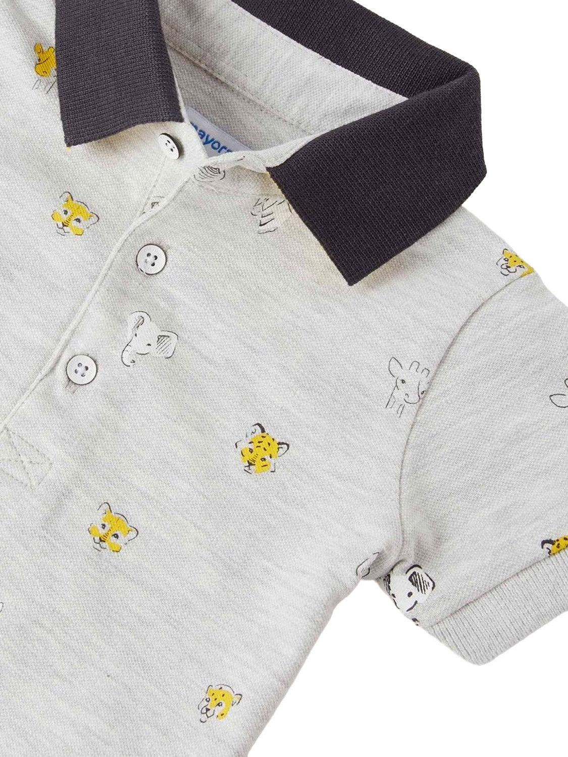 Polo shirt short PATTERN MINI in grey grey