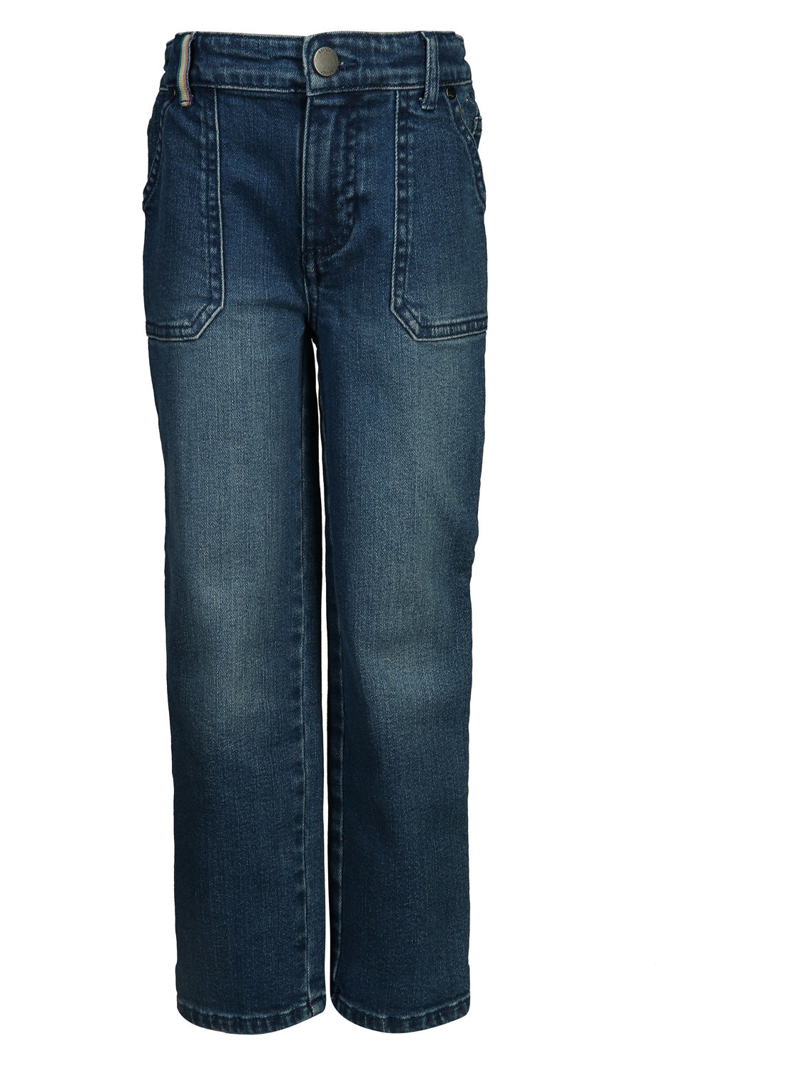 Jeans Marineblau, gerade geschnittene dunkelblaue Jeans, ideal für stilbewusste Mütter. Perfekt kombinierbar, verkörpert den zeitlosen Look von bellybutton's modischer Auswahl.