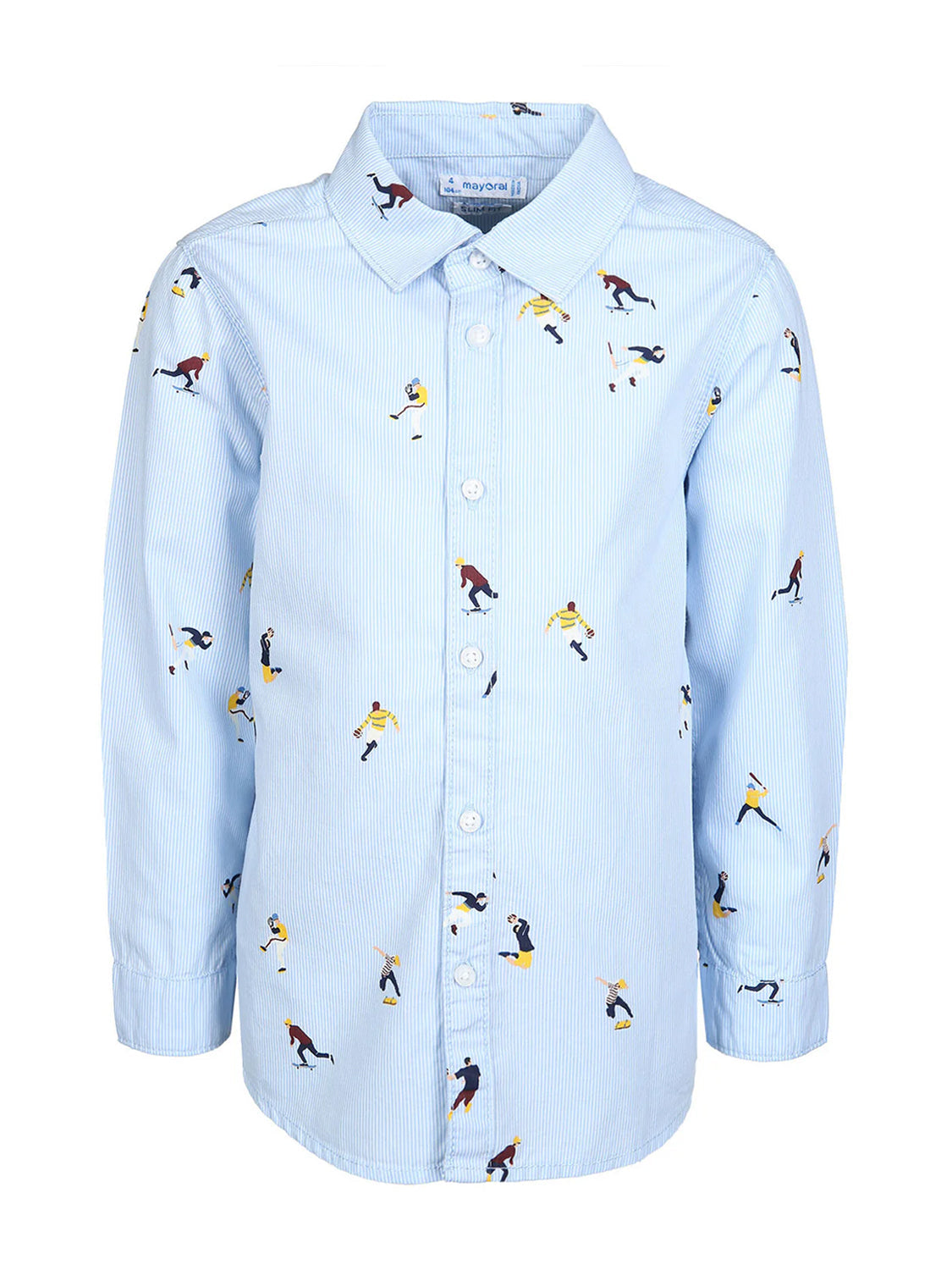 Long-sleeved shirt BASEBALL in light blue light blue