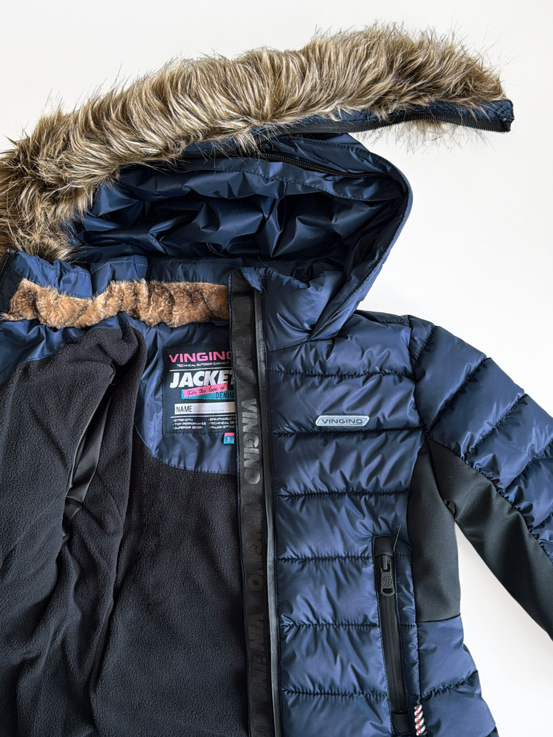 Navy blue winter jacket