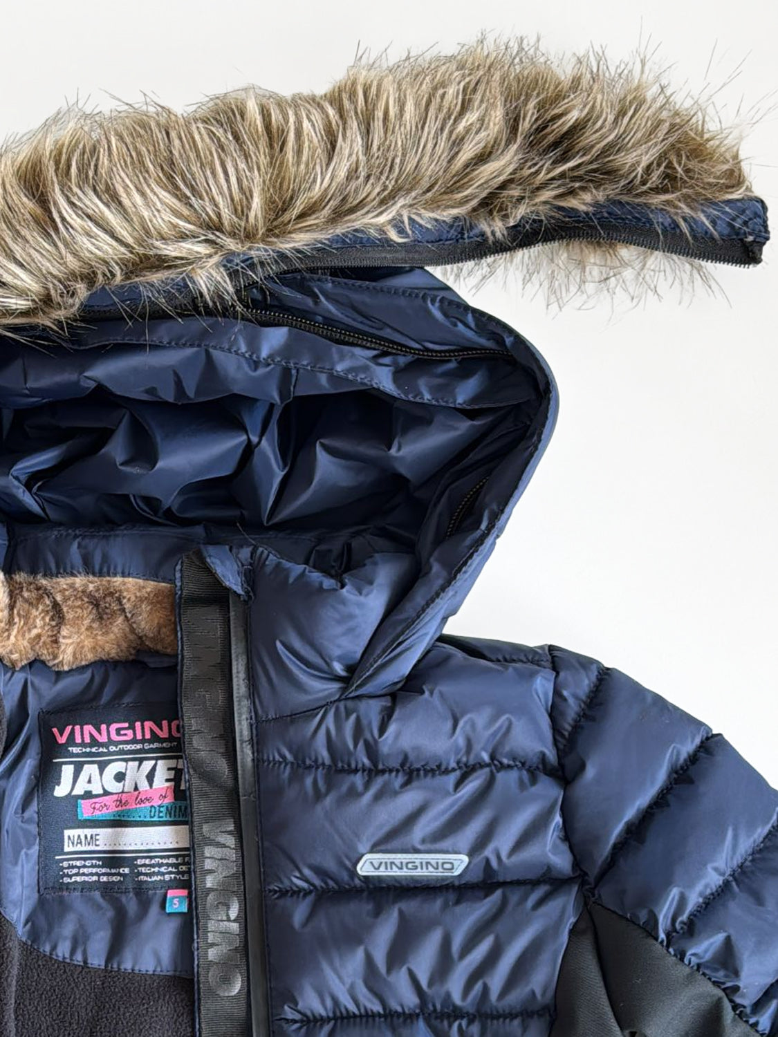 Navy blue winter jacket