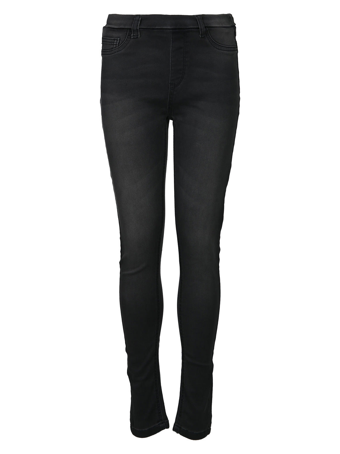 Jeanshose BASIC SOFT in grau grau, schmal geschnittene Jeans in schlichter Vorderansicht, ideal für stilvolle Umstandsmode bei bellybutton.