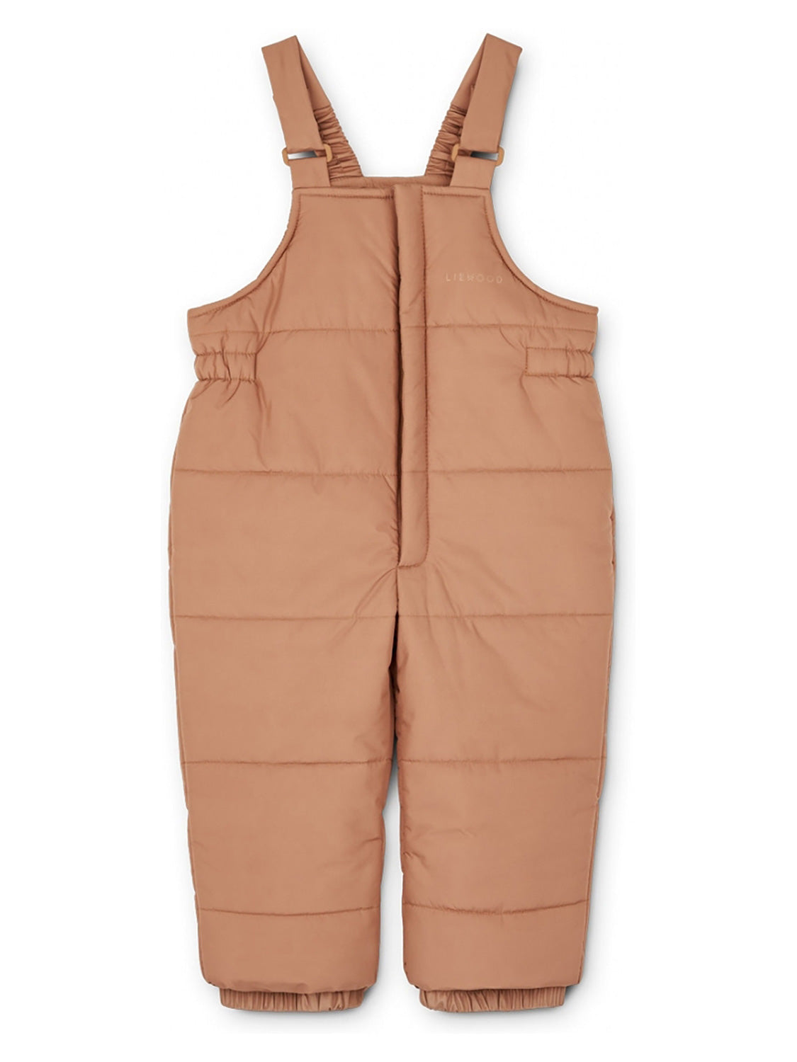 Schneehose OLIVE in tuscany rose: Gepolsterte, isolierte Kinder-Schneelatzhose mit elastischen Knöchelabschlüssen und verstellbaren Trägern, ideal für Winterabenteuer.