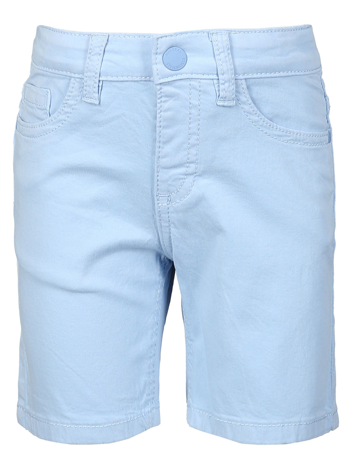Bermuda-Shorts CITRIC SUMMER in hellblau mit fünf Taschen, Knopf- und Reißverschluss, ideal für lässigen Komfort. Perfekt für Kinder im bellybutton Online-Shop.