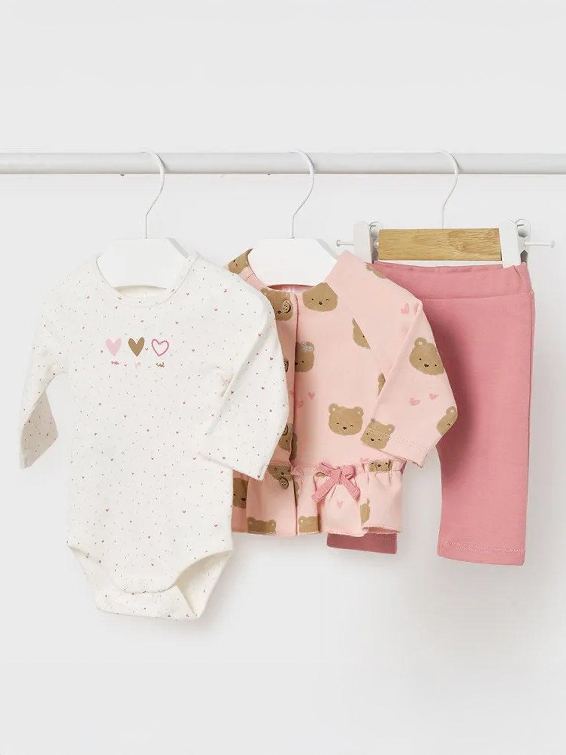 cardigan SPORTY 3-piece in baby pink baby pink