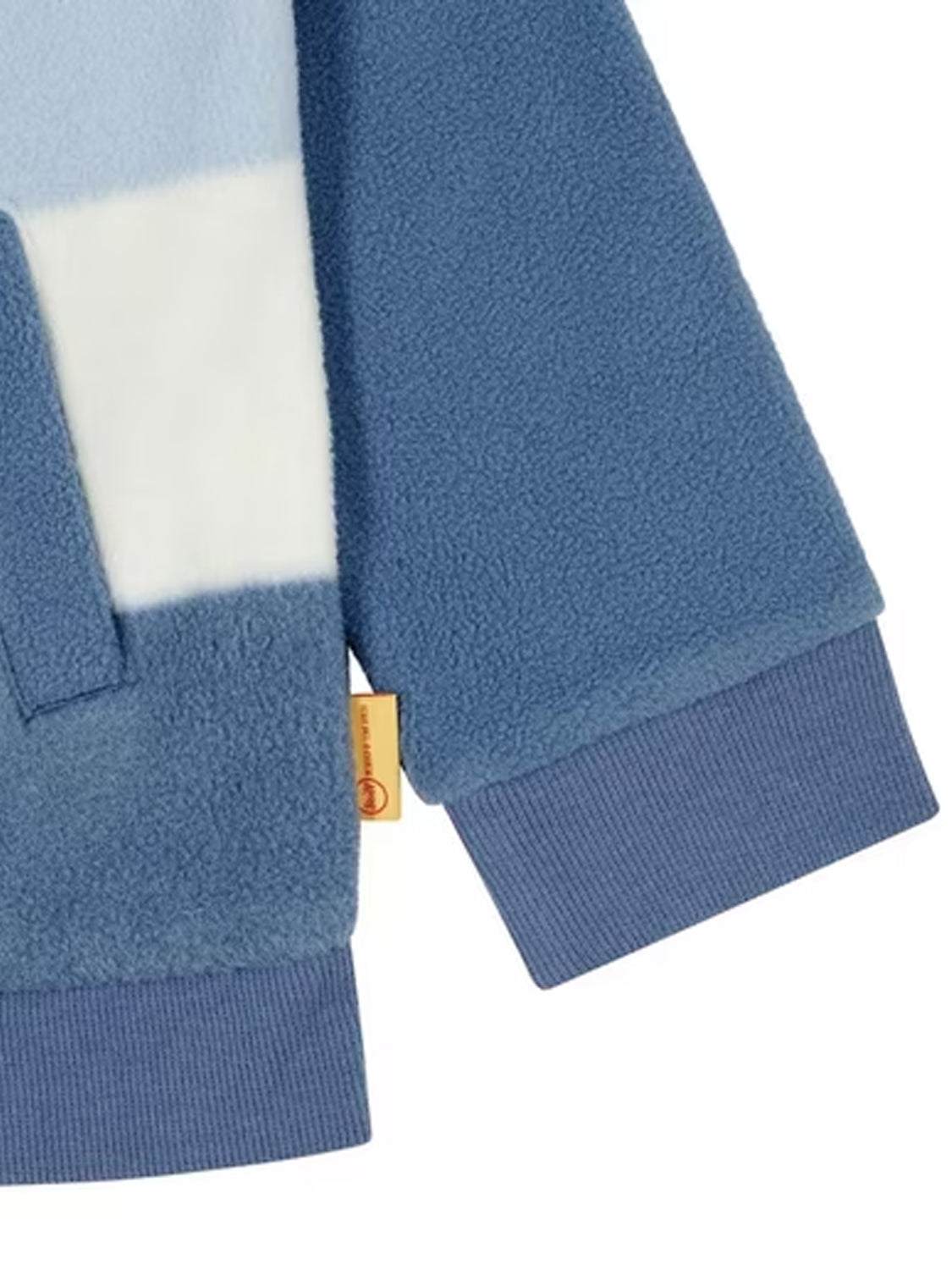 Fleece jacket BLOCKS in bijou blue bijoublue