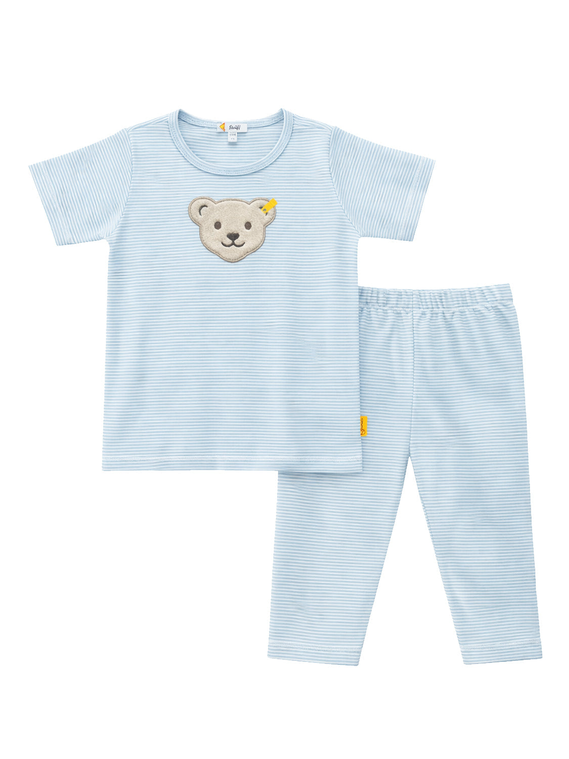 BASIC RINGEL 2-piece short-sleeved pajama set in light blue/white light blue/white