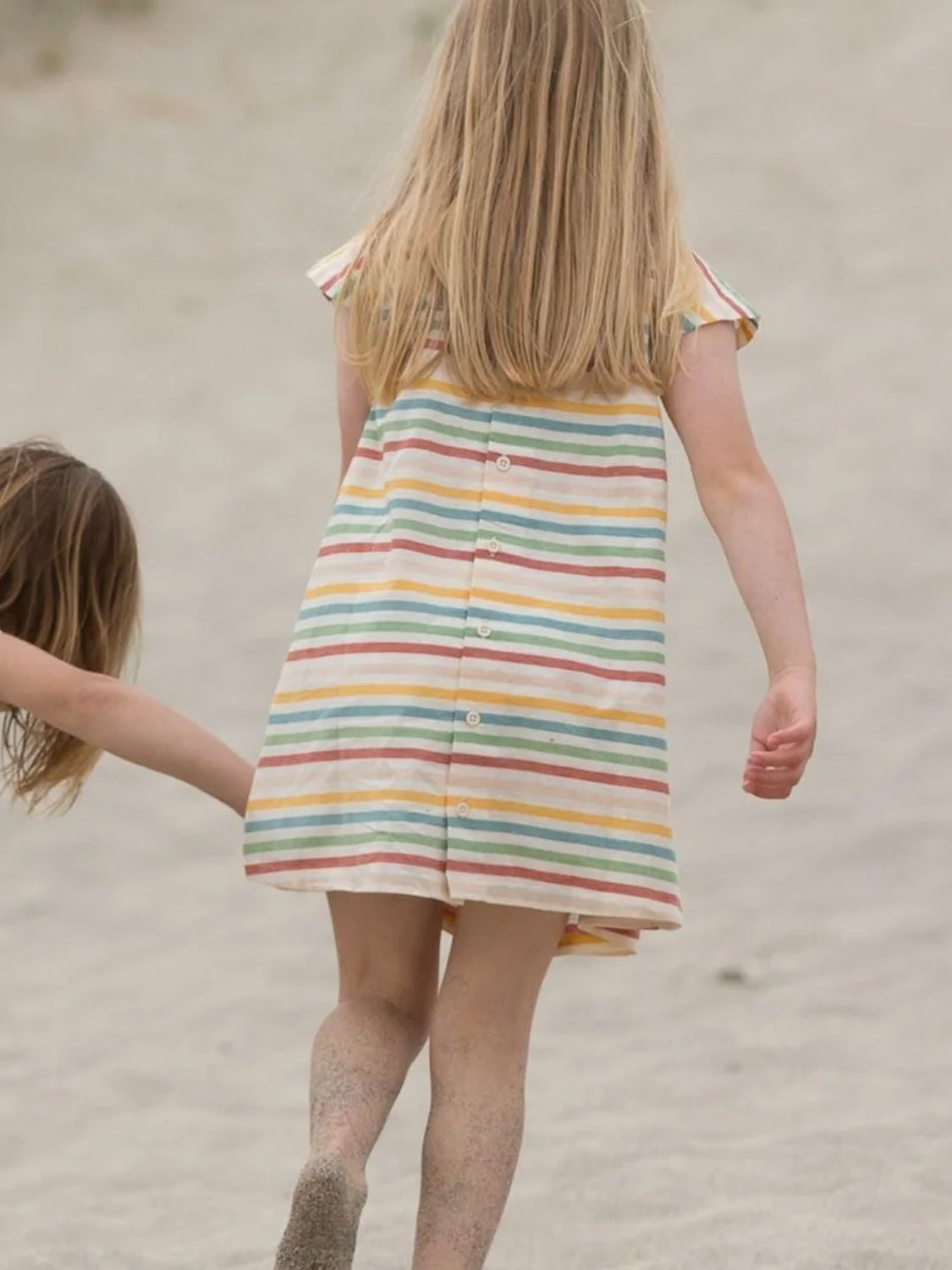 Short-sleeved dress RAINBOW STRIPES colorful