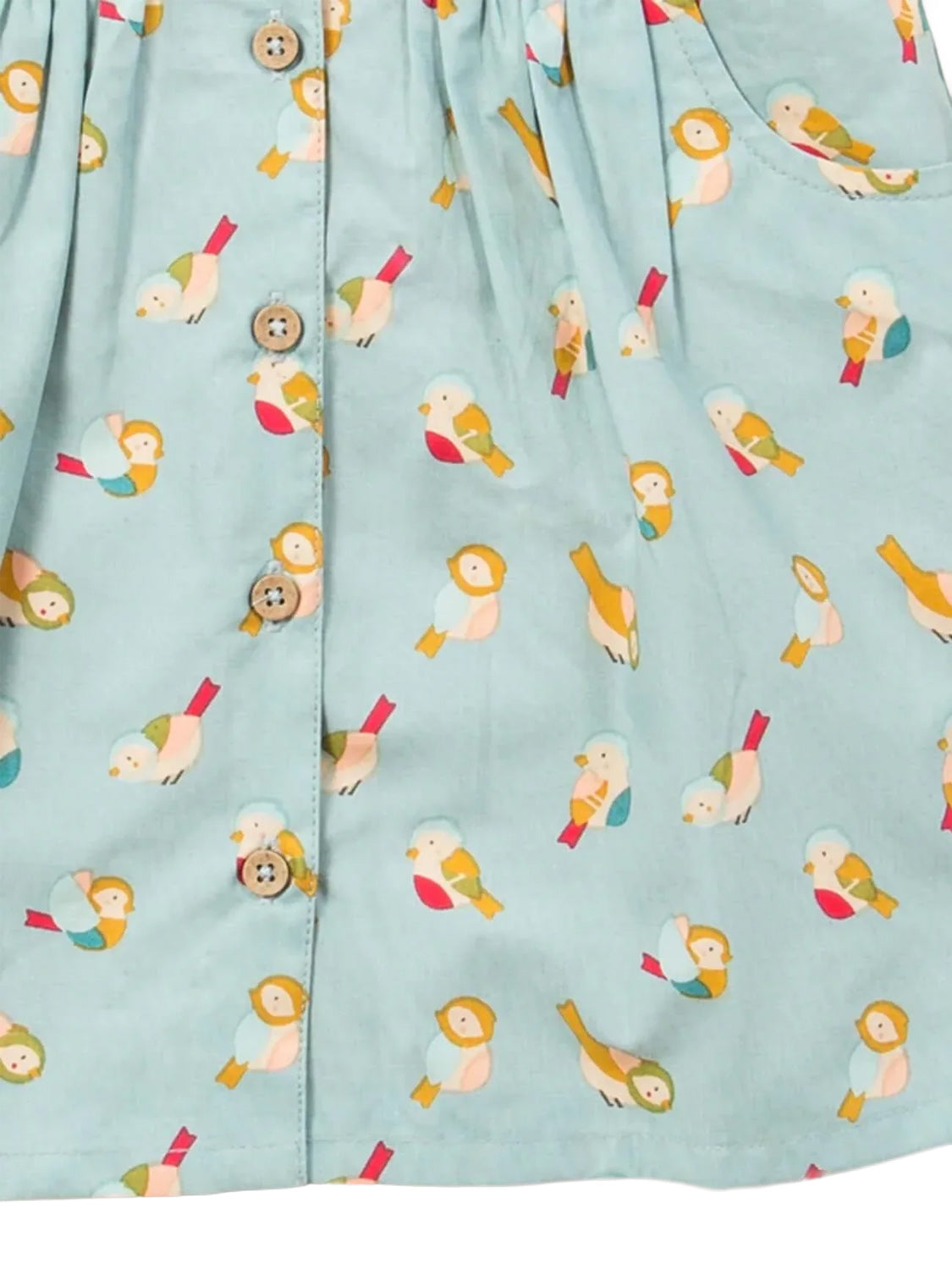 Short-sleeved dress RAINBOW BIRD light blue
