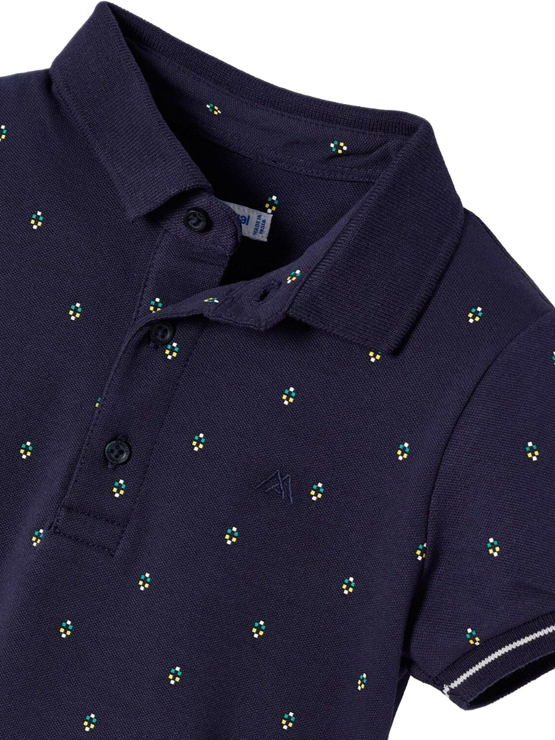 Polo shirt short PATTERN in dark blue dark blue