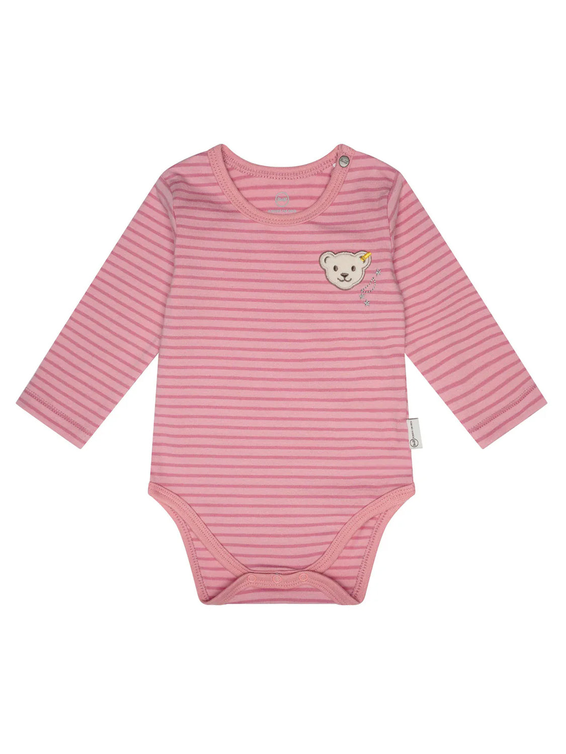 Long-sleeved bodysuit SAGA striped in bridal rose bridalrose