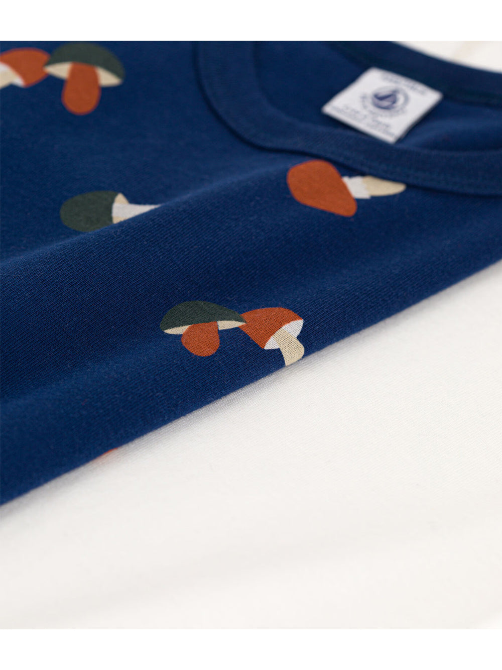 2er Set T-Shirt Marineblau/ Weiß