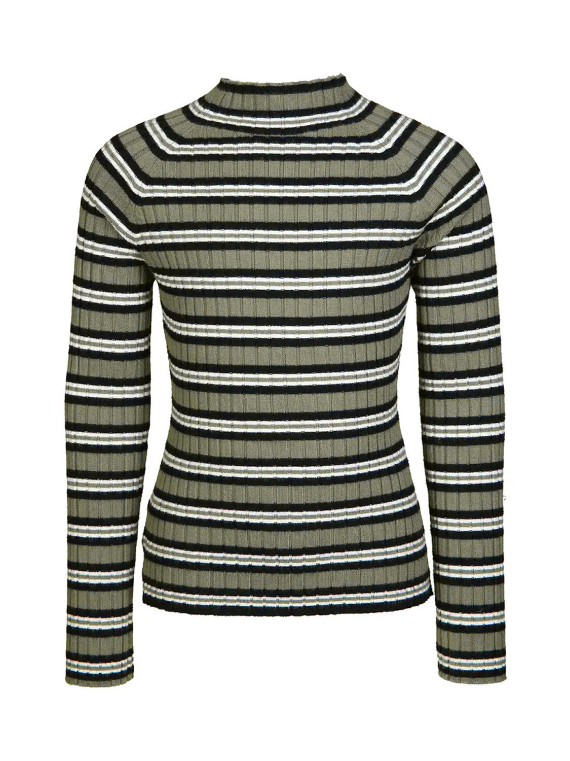 Rib-knit sweater LINEA in moss moss