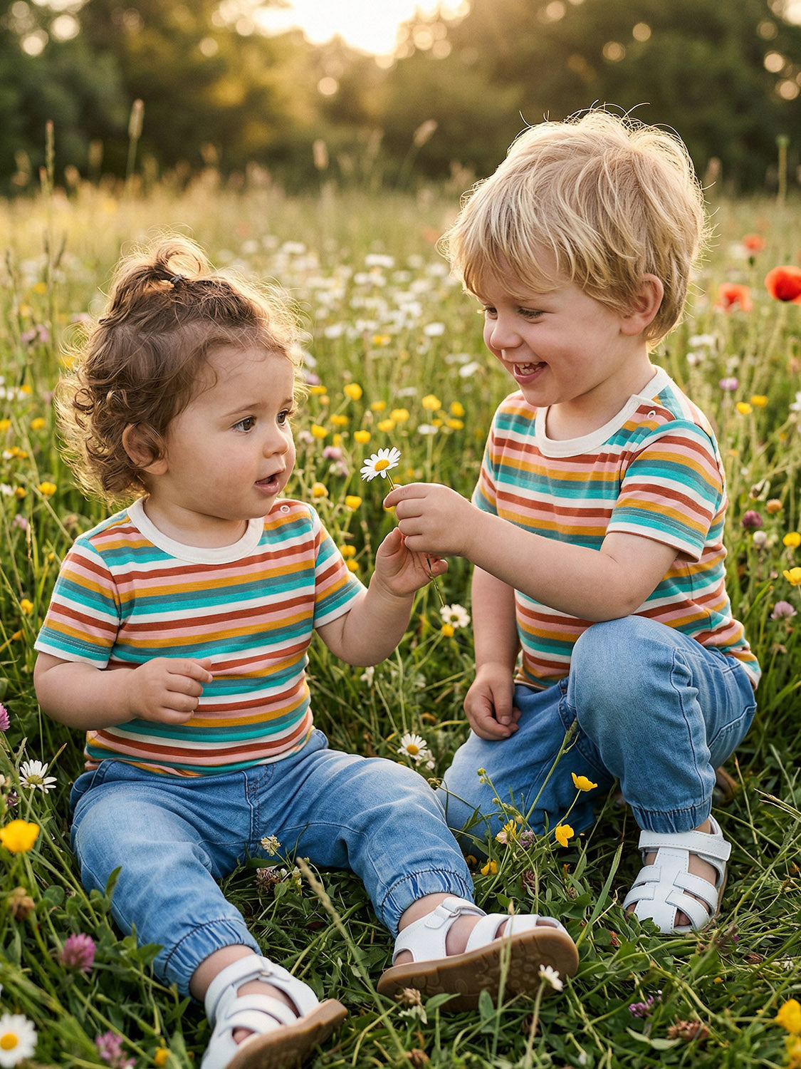 T-shirt RAINBOW STRIPES SUMMER colorful
