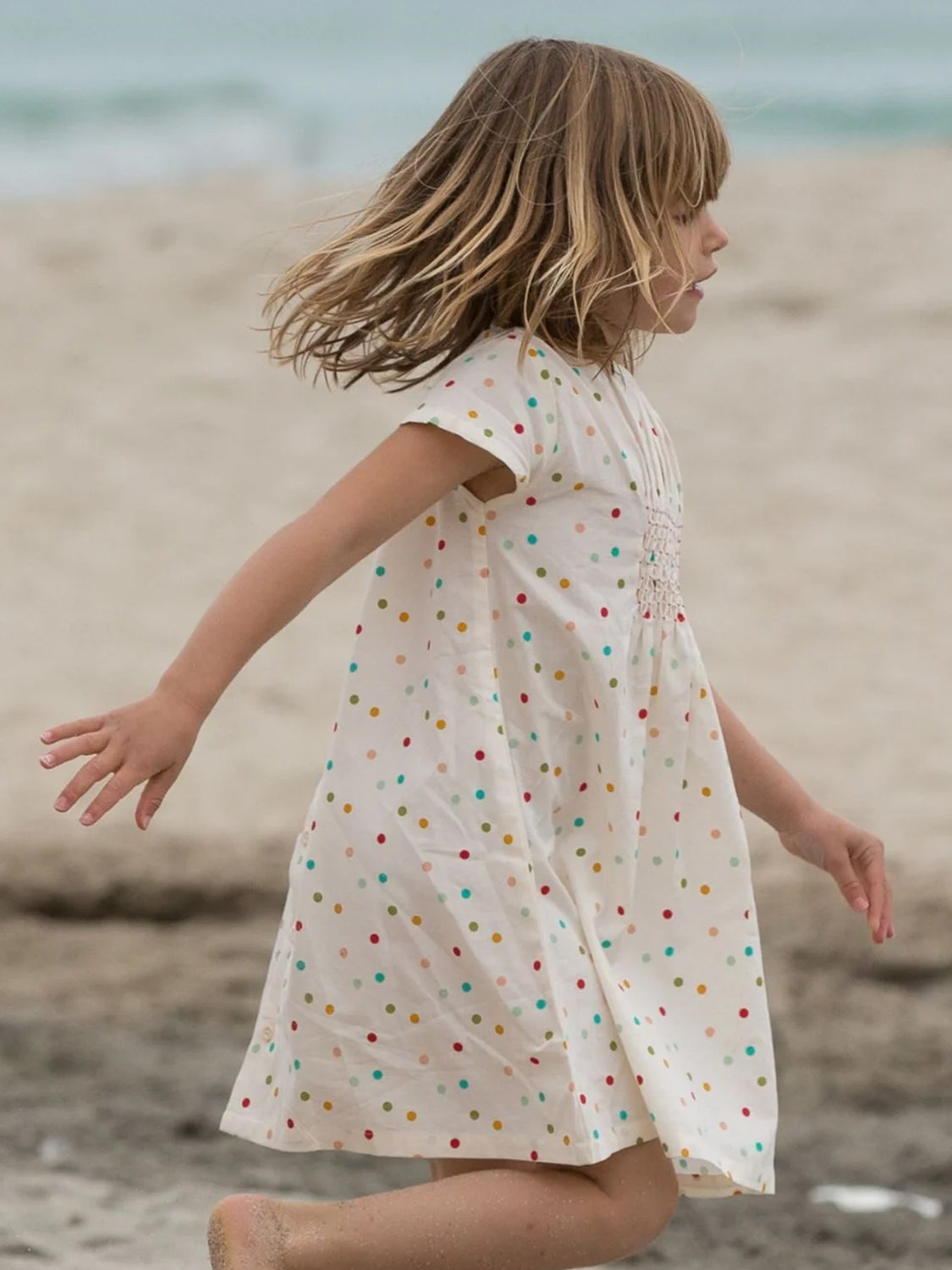 Short-sleeved dress RAINBOW SPOTS colorful