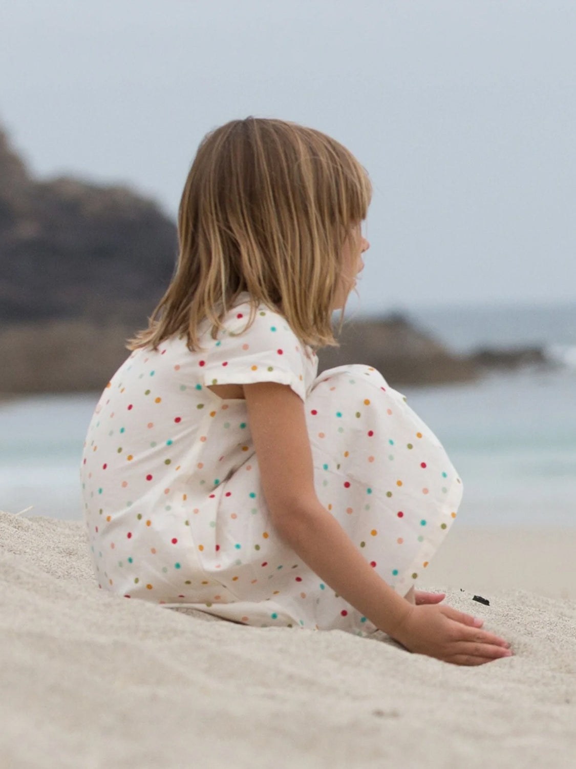 Short-sleeved dress RAINBOW SPOTS colorful