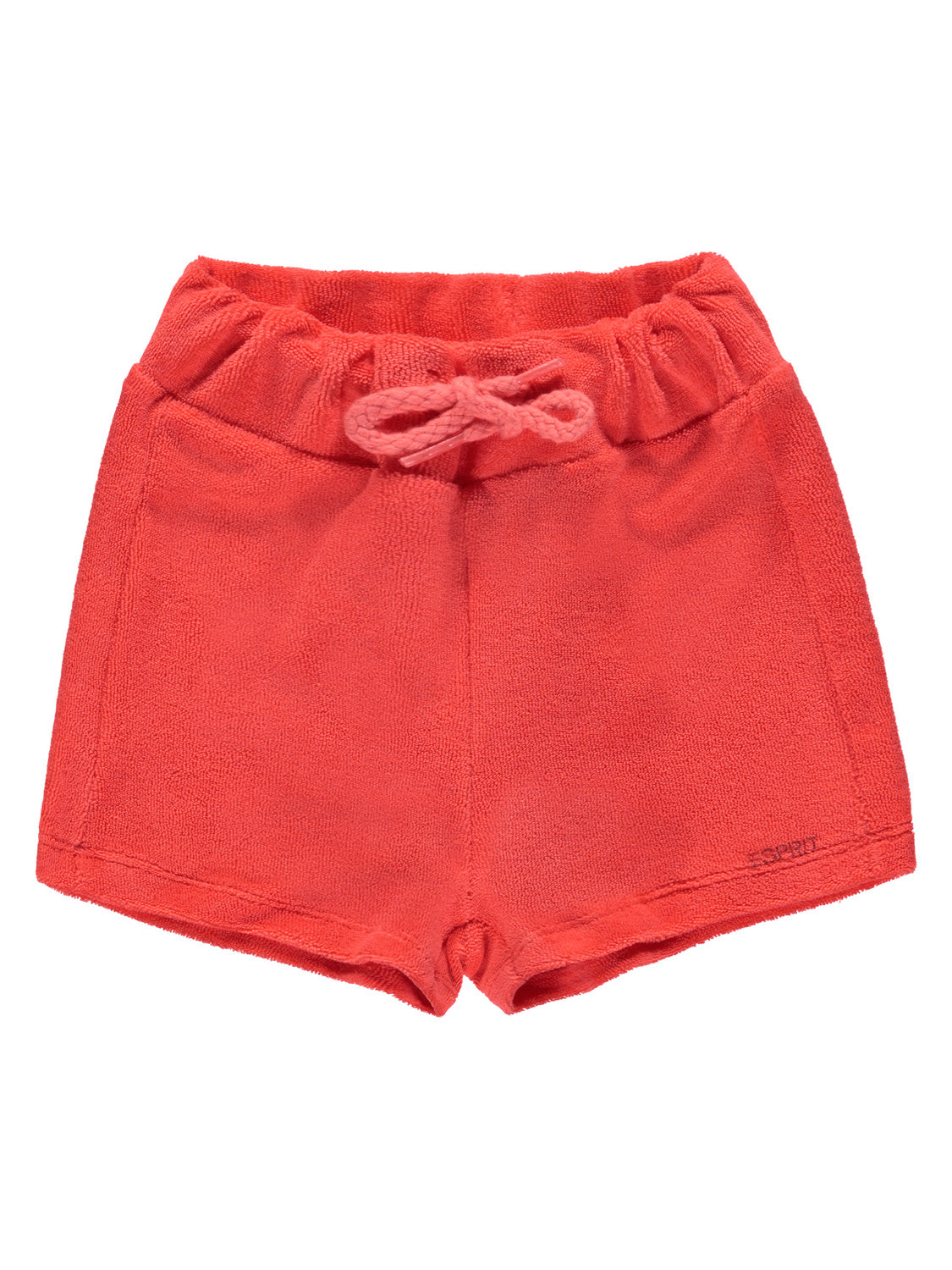 Shorts Koralle: Kinder-Terryshorts mit elastischem Bund und Kordelzug, aus leichtem Frottee, mit kleinem Esprit-Logo, ideal für sportliche Aktivitäten und bequeme Passform.