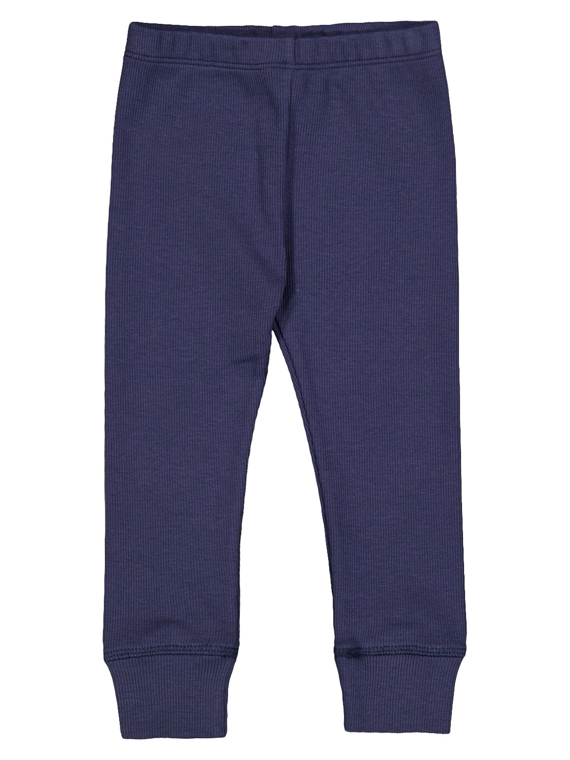 Jeggings Blau: Navy-blaue, gerippte Thermo-Leggings mit elastischem Bund und engen Knöchelbündchen, ideal für bequeme und stilvolle Wärme von bellybutton.