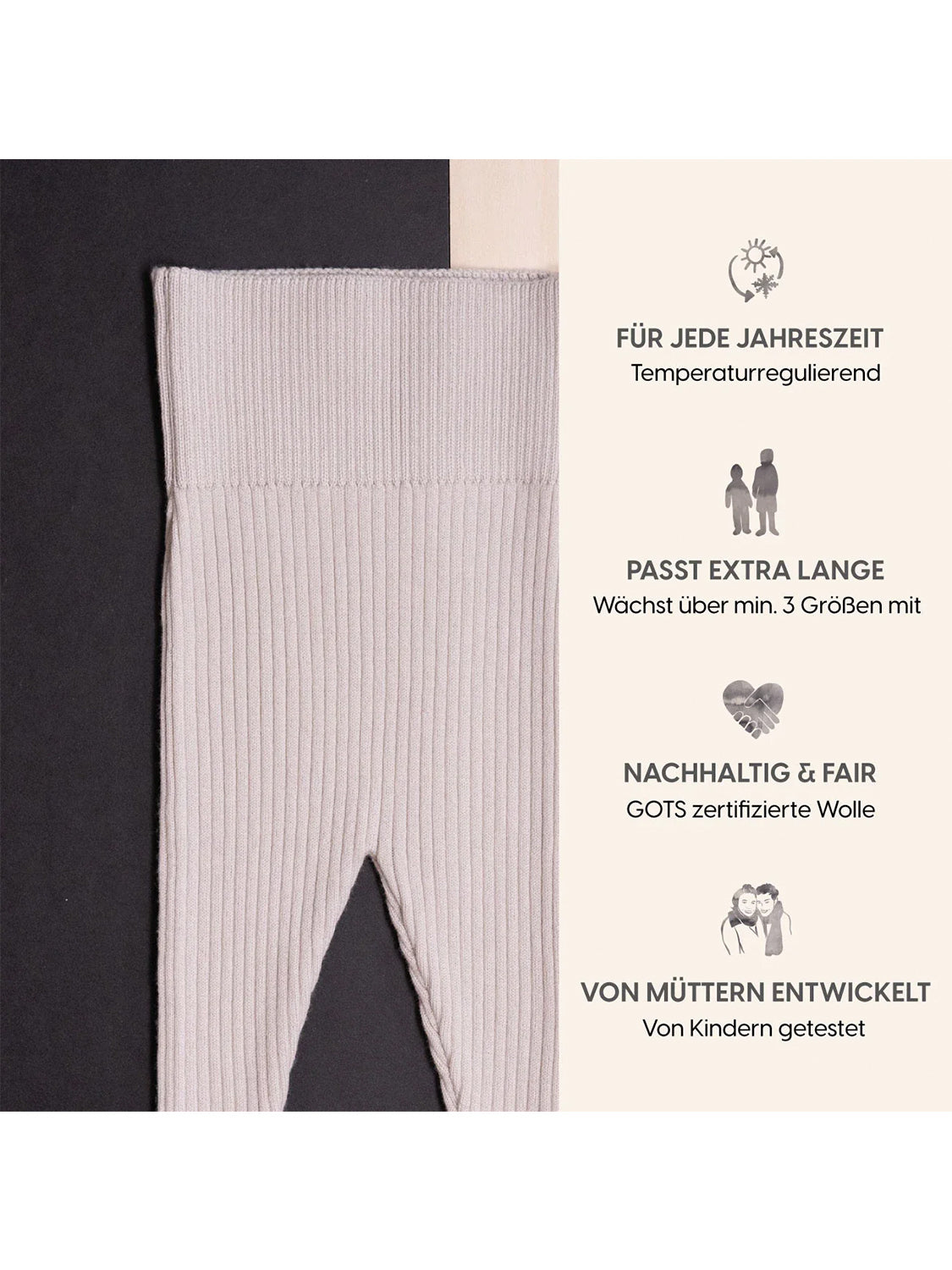 THE WOOLLY BABY LEGGINGS - blue