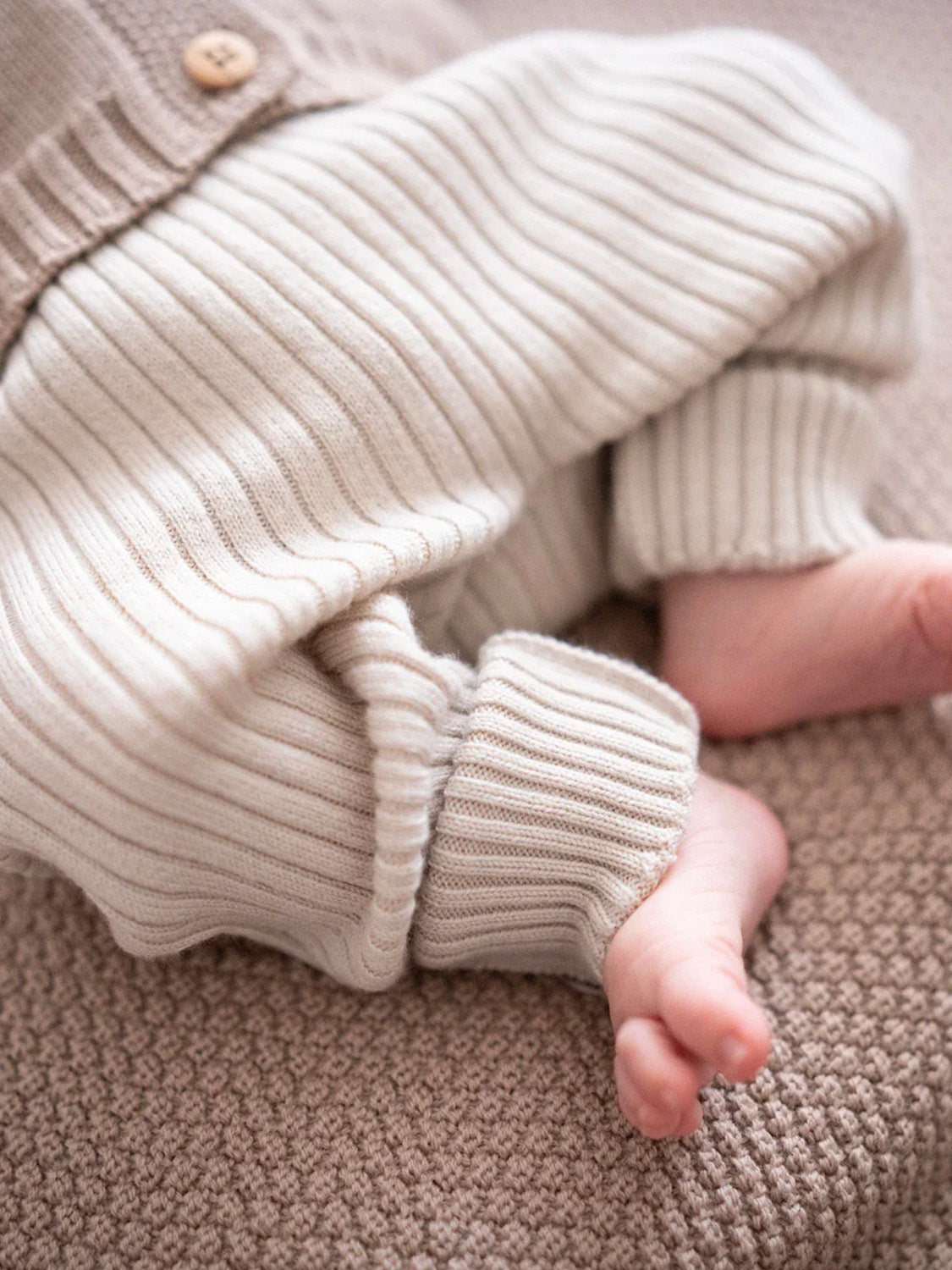 THE WOOLLY BABY LEGGINGS - sand