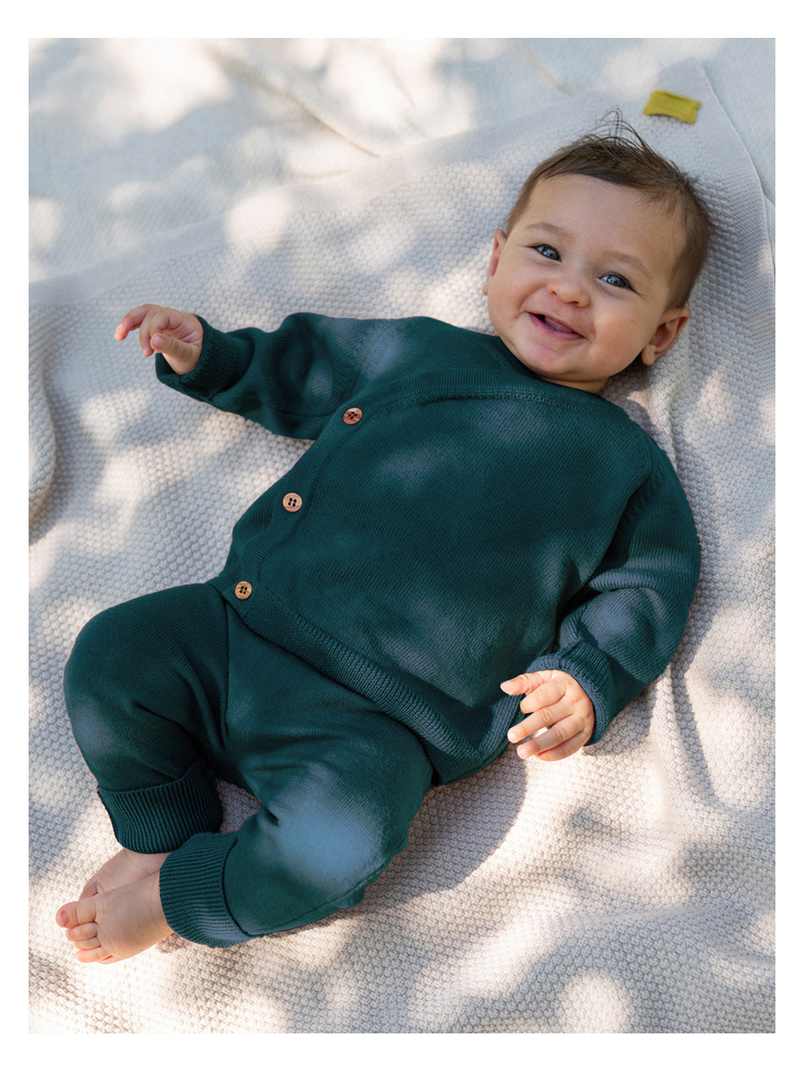 THE WOOLLY BABY JACKET - new petrol