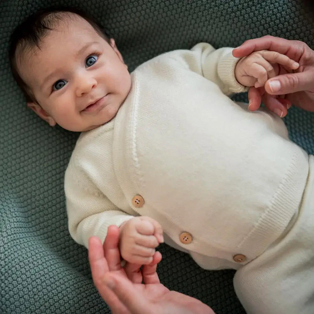 THE WOOLLY BABY JACKET - pure