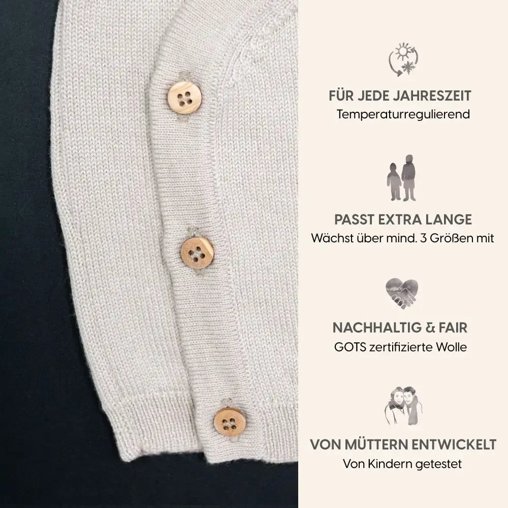 THE WOOLLY BABY JACKET - sand