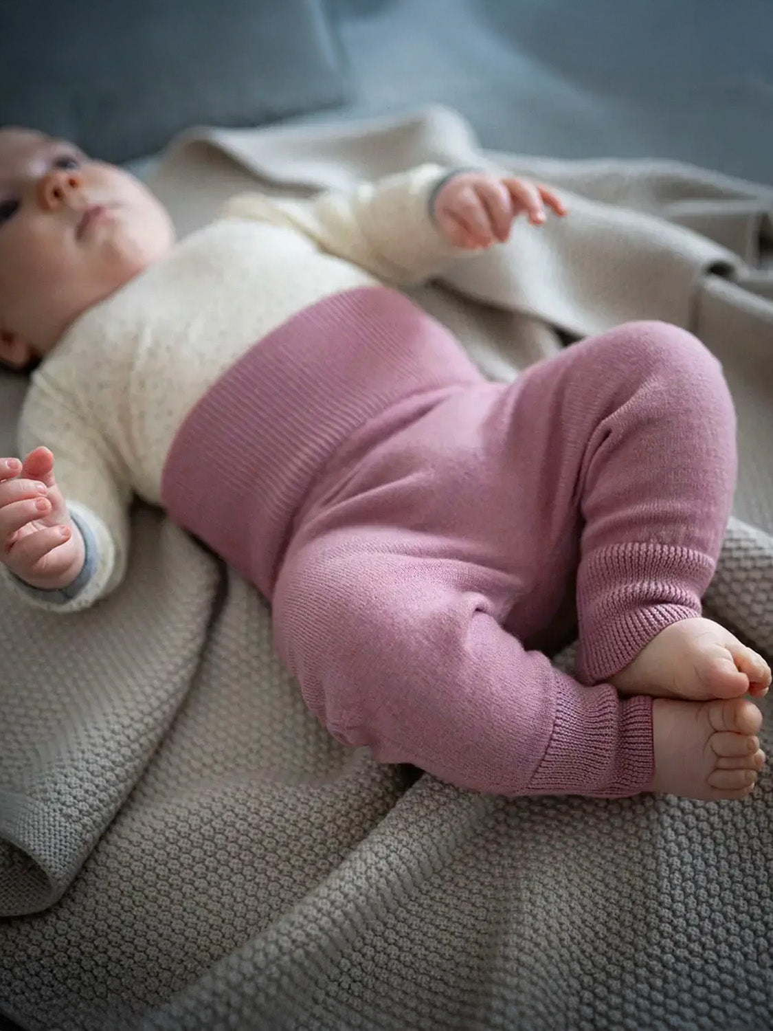 THE WOOLLY BABY PANTS - rose
