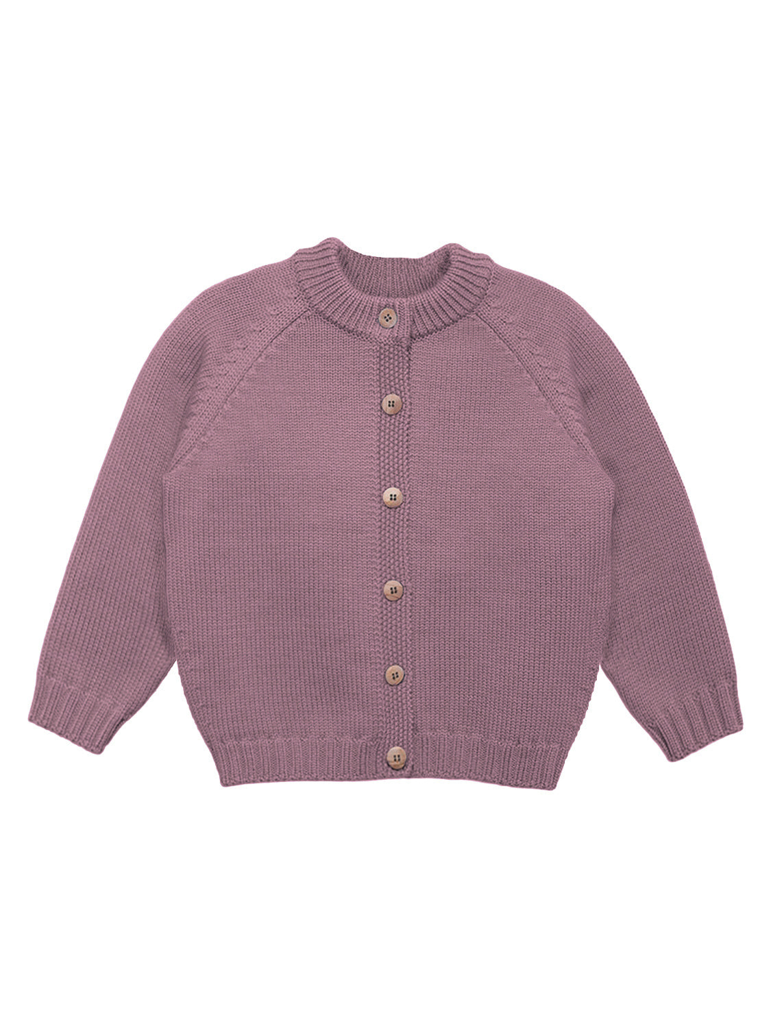 THE WOOLLY CARDIGAN - mauve