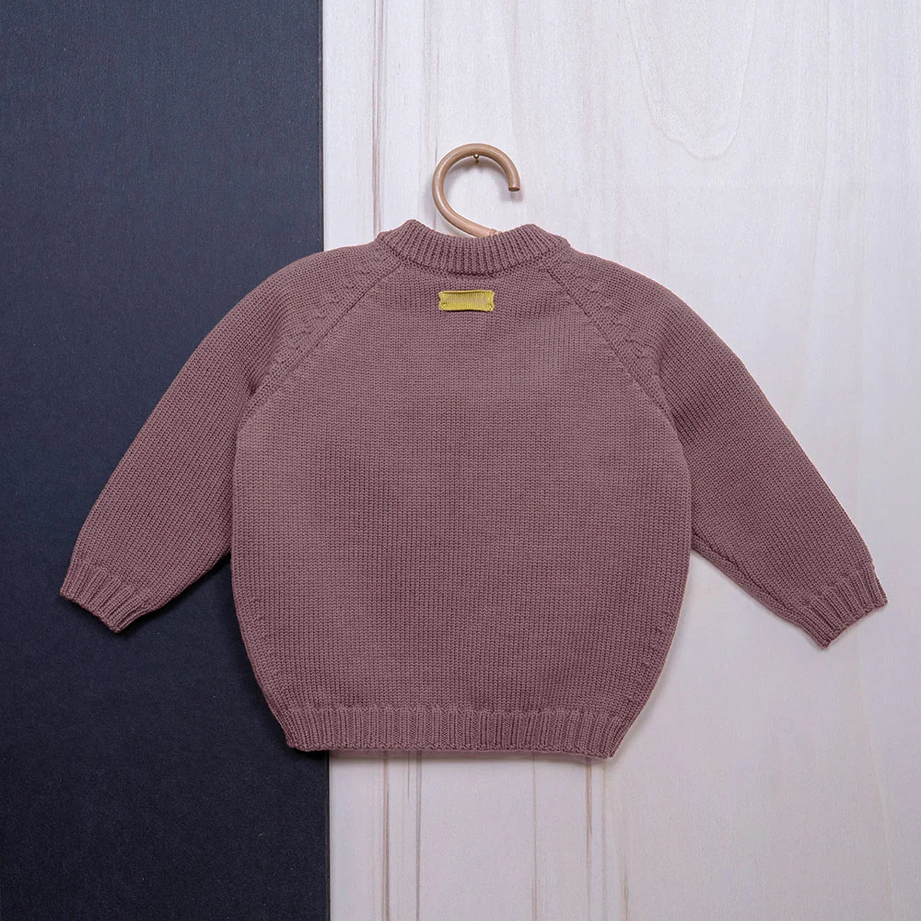 THE WOOLLY CARDIGAN - mauve