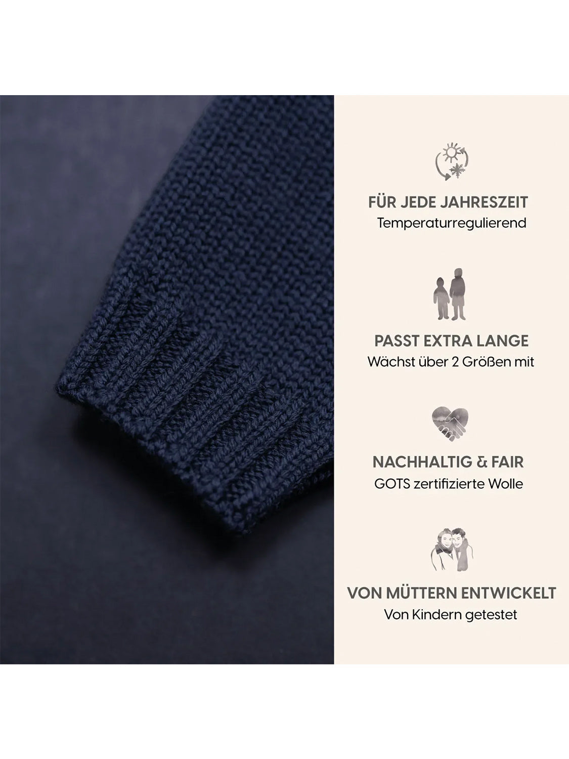 THE WOOLLY CARDIGAN - midnight blue