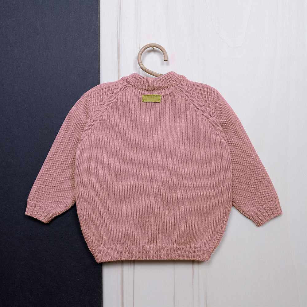 THE WOOLLY CARDIGAN - rose