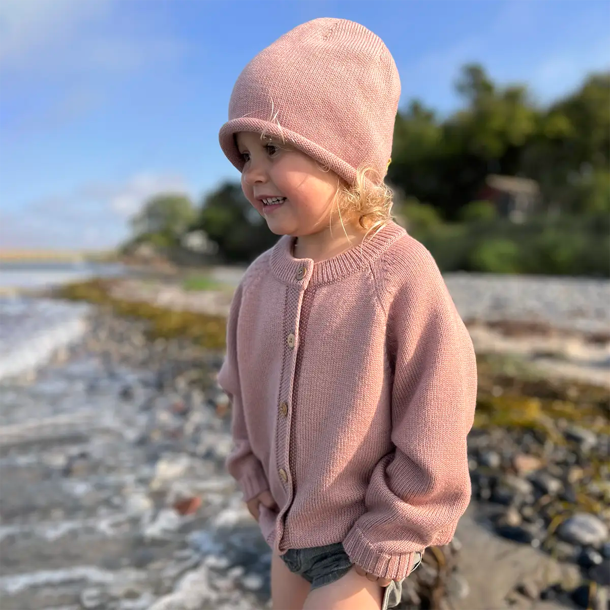 THE WOOLLY CARDIGAN - rose