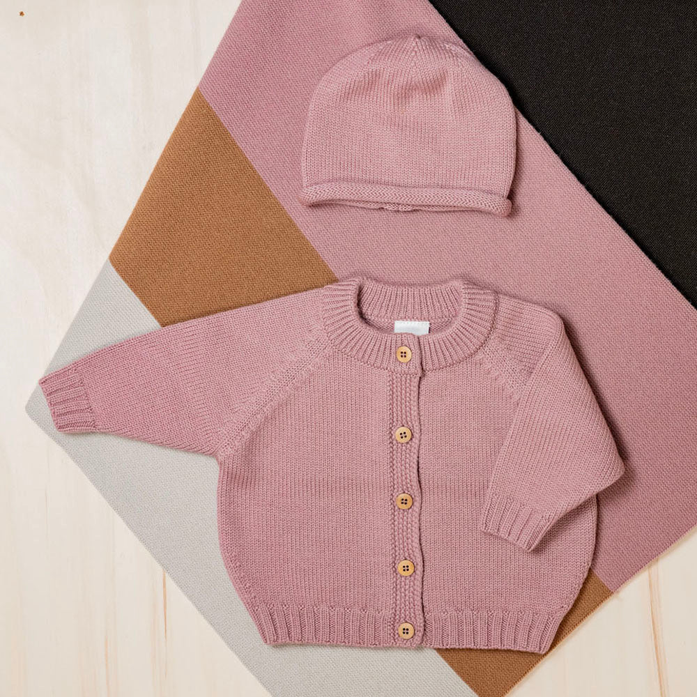 THE WOOLLY CARDIGAN - rose