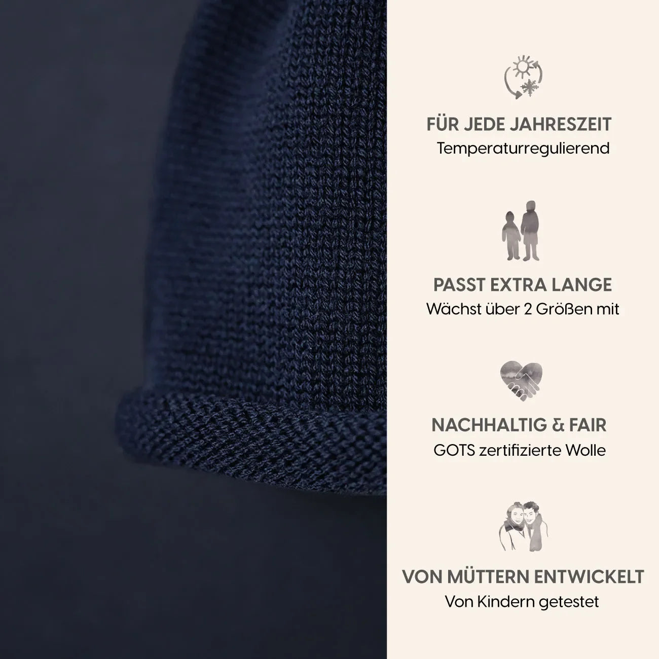 THE WOOLLY HAT - midnight blue