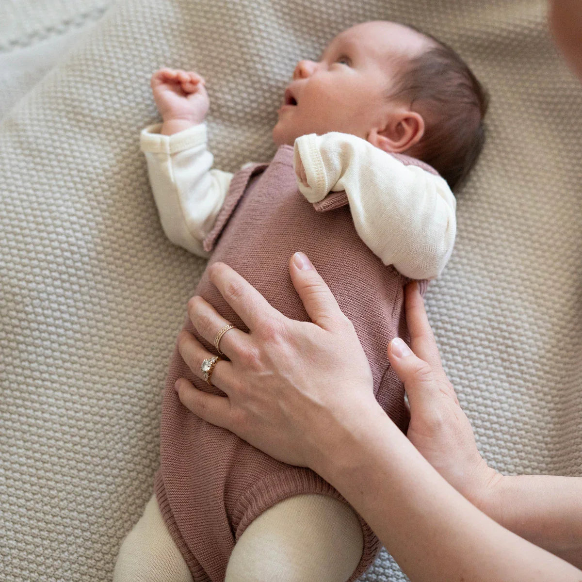 THE WOOLLY ROMPER - rose