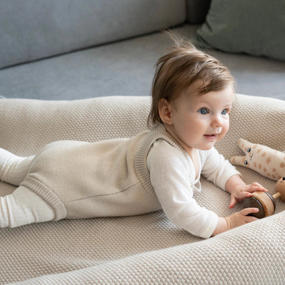 THE WOOLLY ROMPER - blue