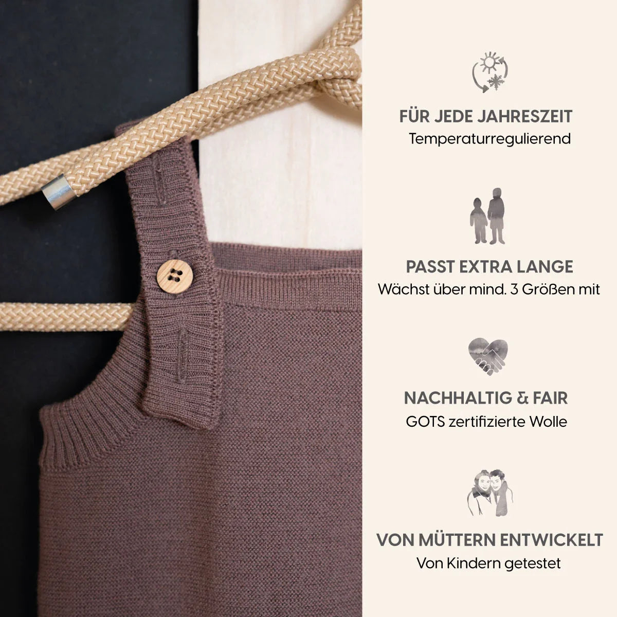 THE WOOLLY ROMPER - mauve