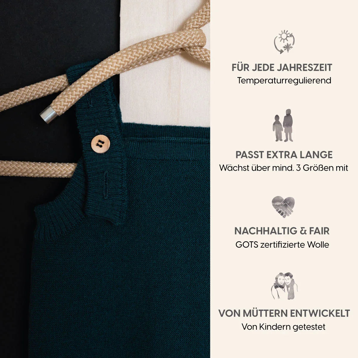 THE WOOLLY ROMPER - new petrol