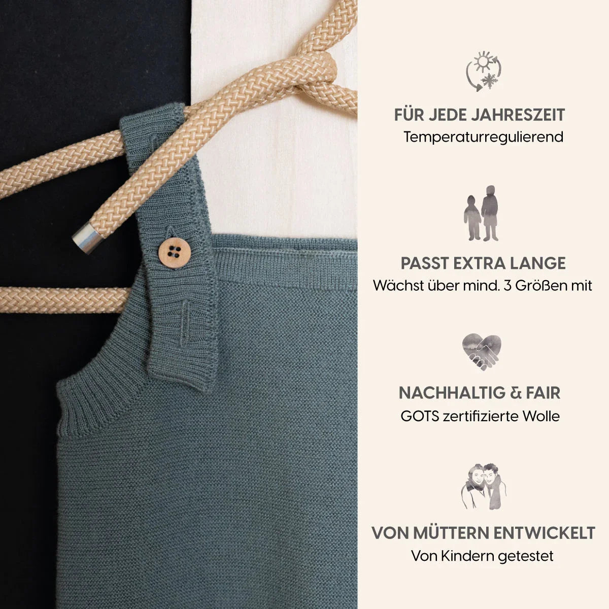 THE WOOLLY ROMPER - sage