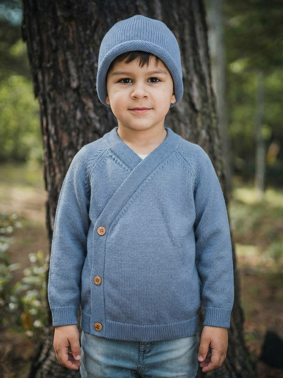 THE WOOLLY BABY JACKET - blue